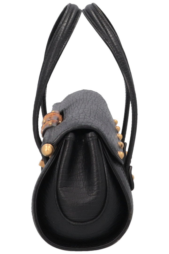 GUCCI Bamboo Bullet Handbag Black