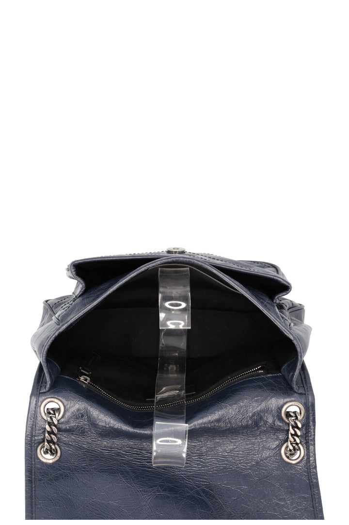 SAINT LAURENT Medium Niki Bag Vintage Leather Navy