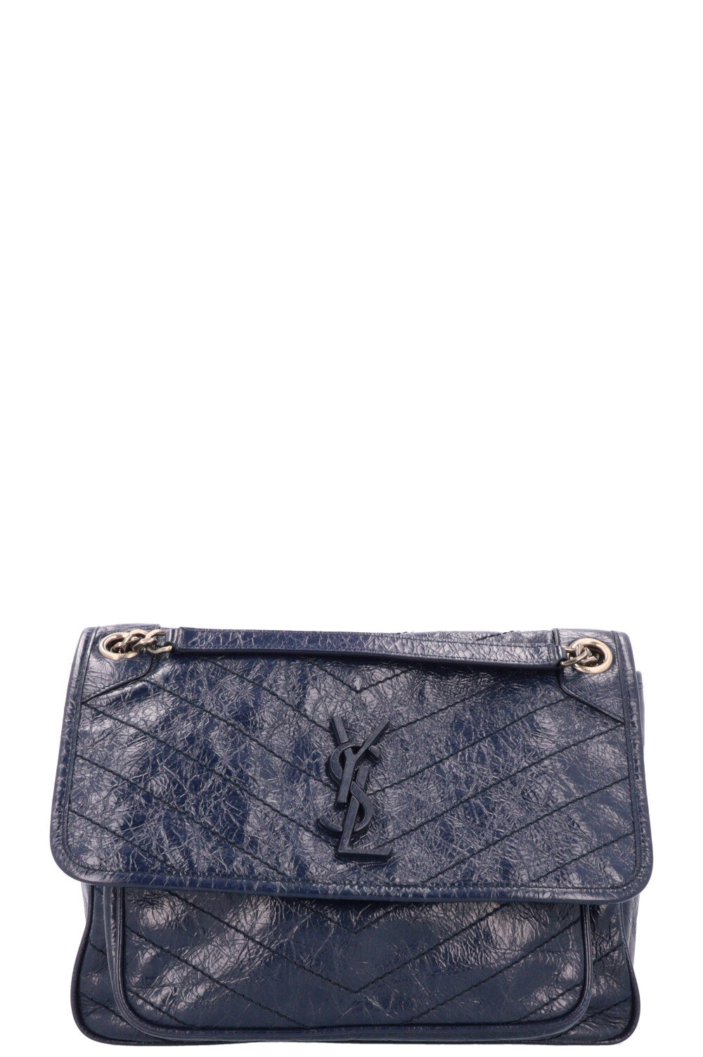  SAINT LAURENT Medium Niki Bag Vintage Leather Navy