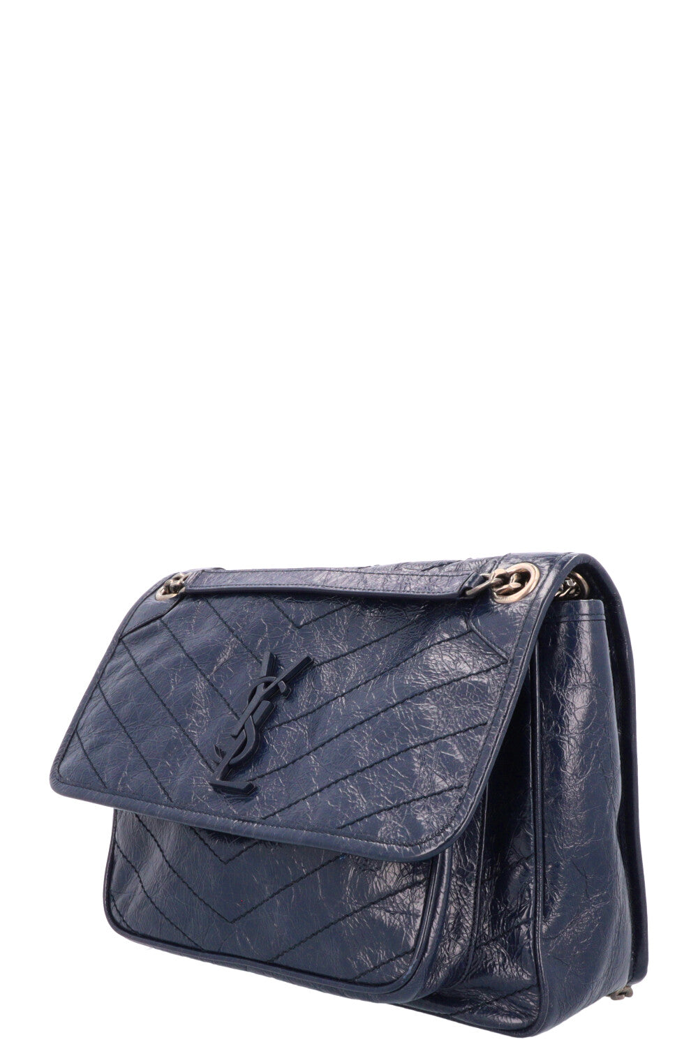SAINT LAURENT Medium Niki Bag Vintage Leather Navy REAWAKE