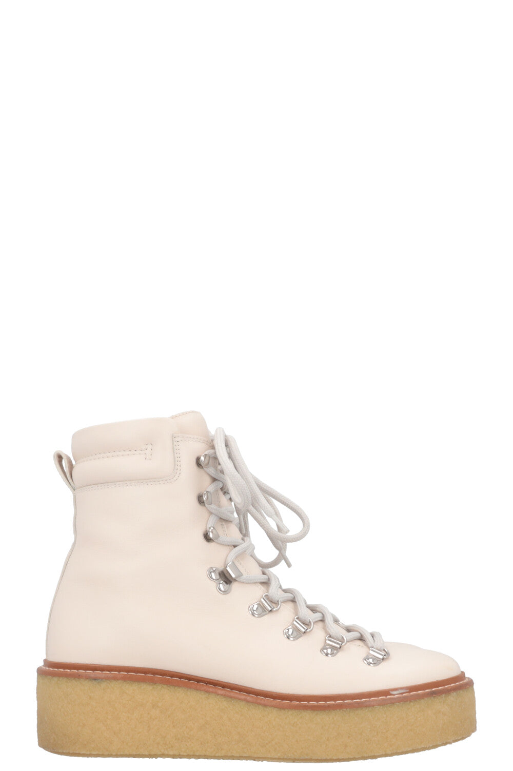 HERMÈS Discovery Plateau Ankle Boots Ivory