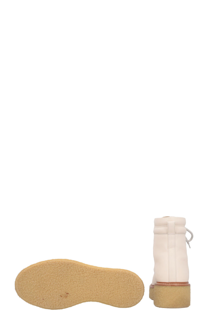 HERMÈS Discovery Plateau Ankle Boots Ivory