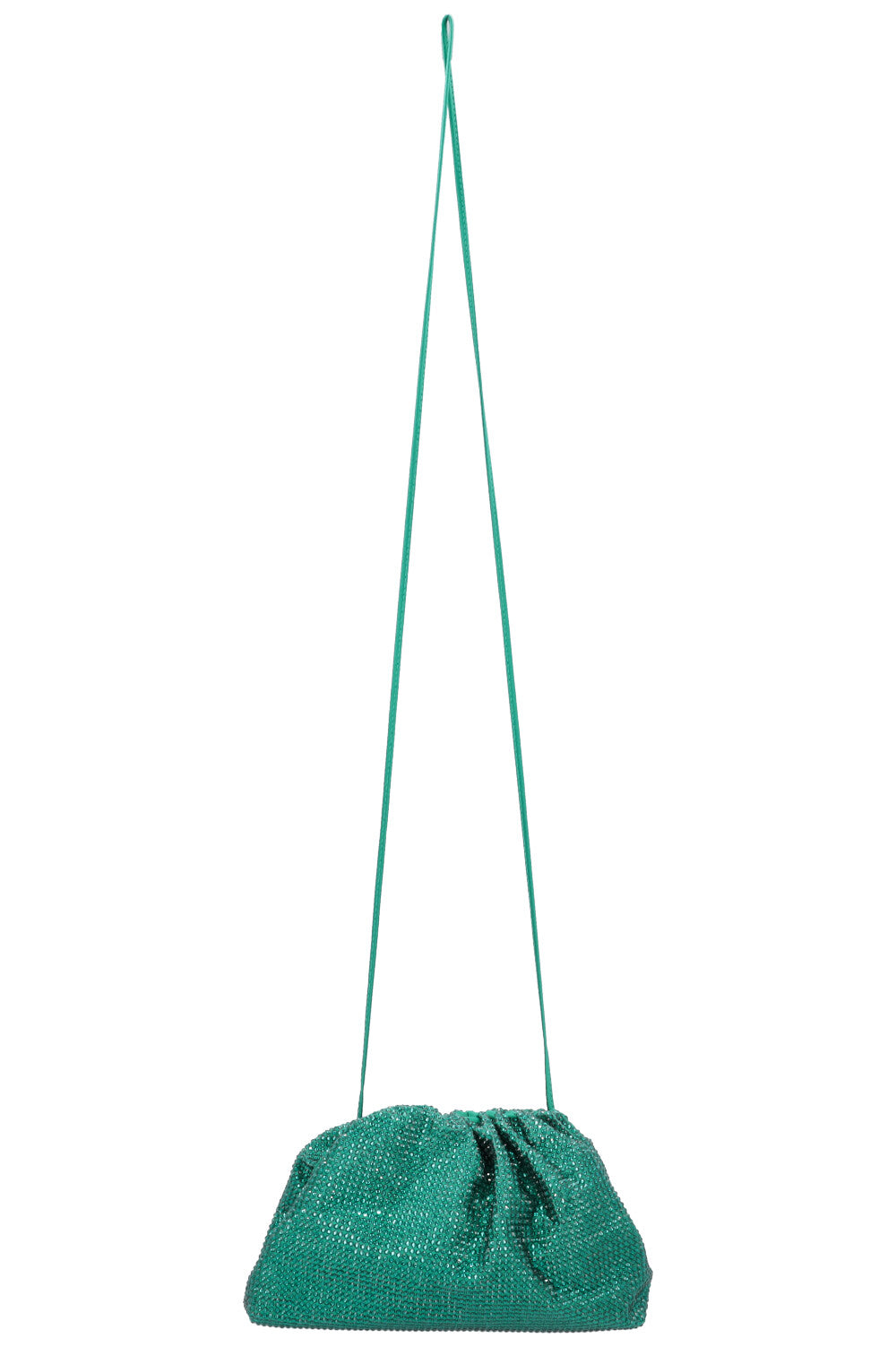 BOTTEGA VENETA Mini Pouch Crystals Emerald Green