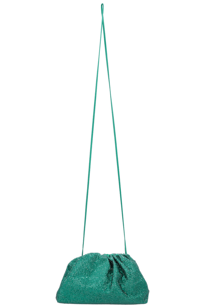 BOTTEGA VENETA Mini Pouch Crystals Emerald Green