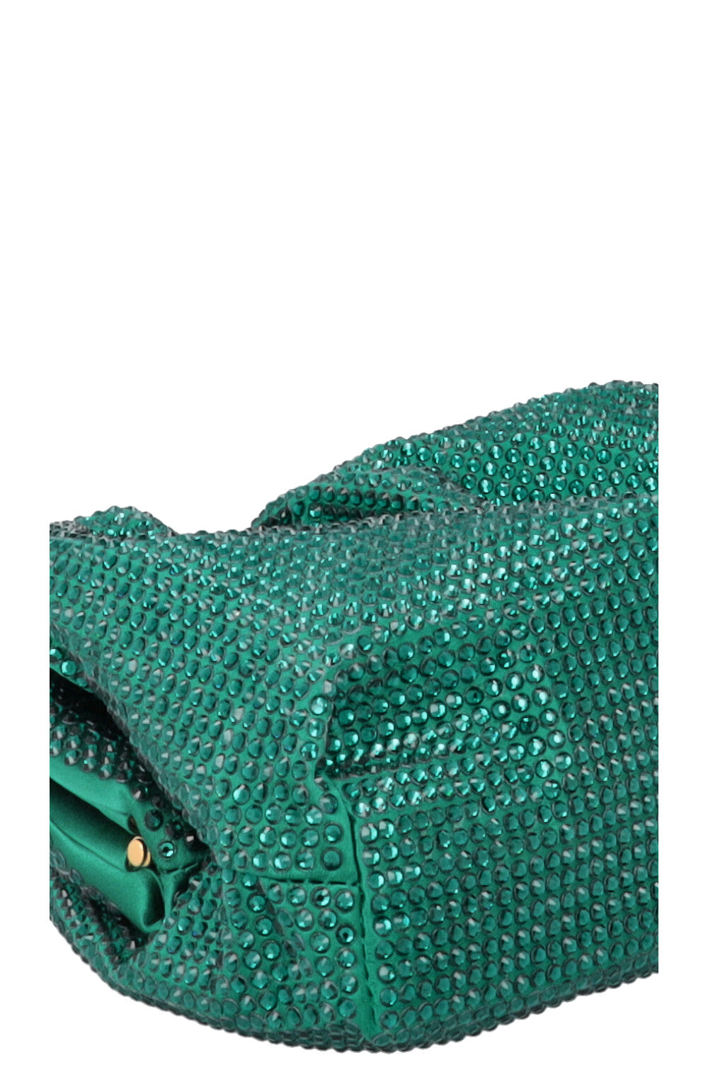 BOTTEGA VENETA Mini Pouch Crystals Emerald Green