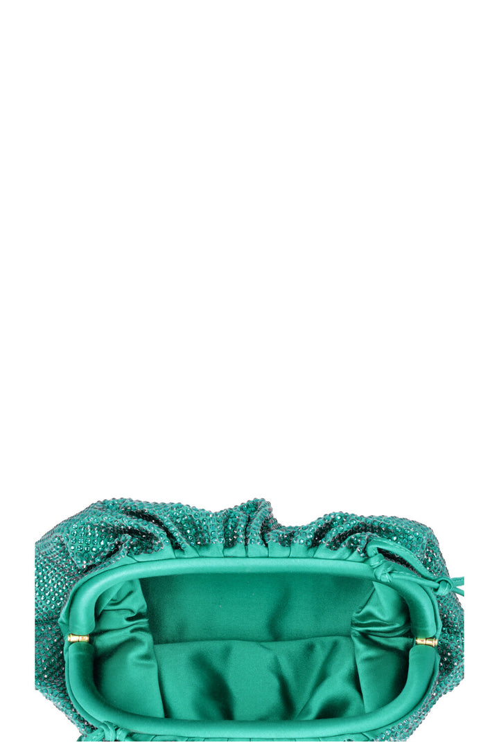 BOTTEGA VENETA Mini Pouch Crystals Emerald Green