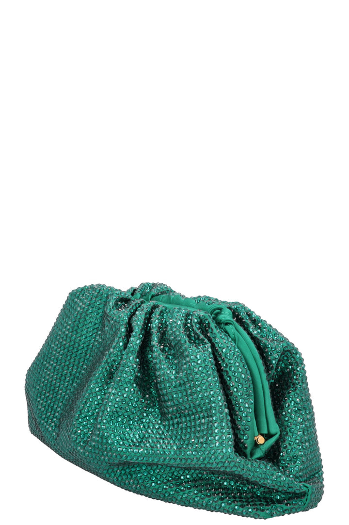 BOTTEGA VENETA Mini Pouch Crystals Emerald Green