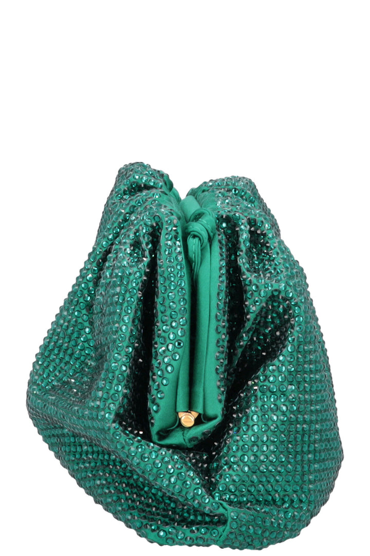 BOTTEGA VENETA Mini Pouch Crystals Emerald Green