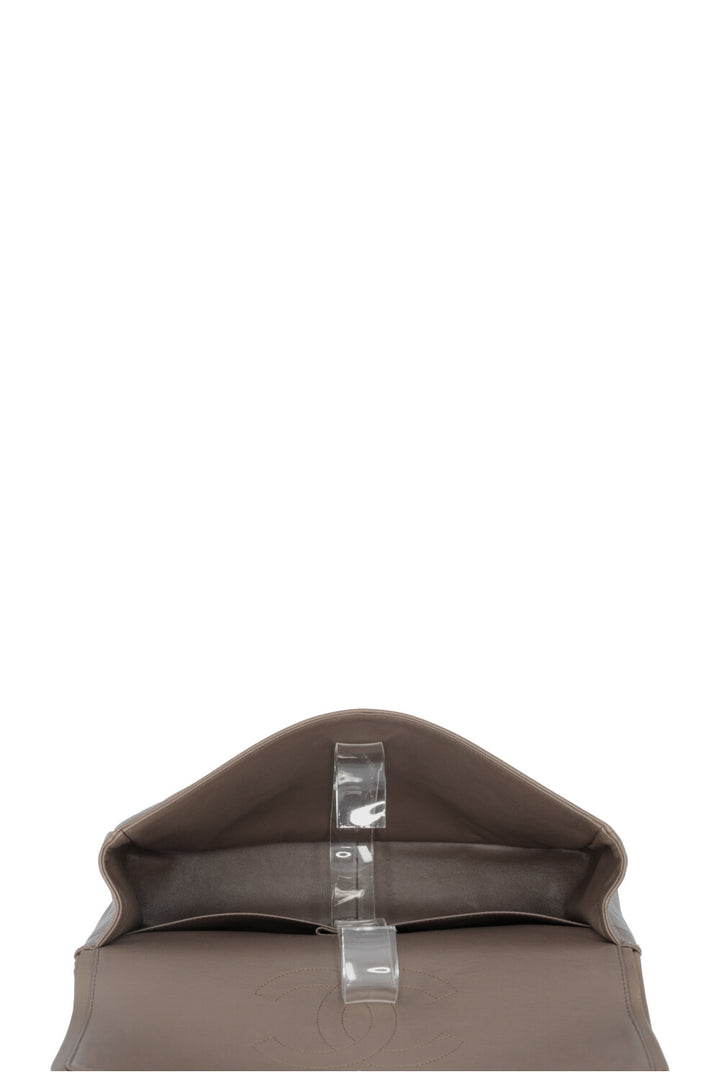 CHANEL Timeless Maxi Double Flap Khaki Caviar