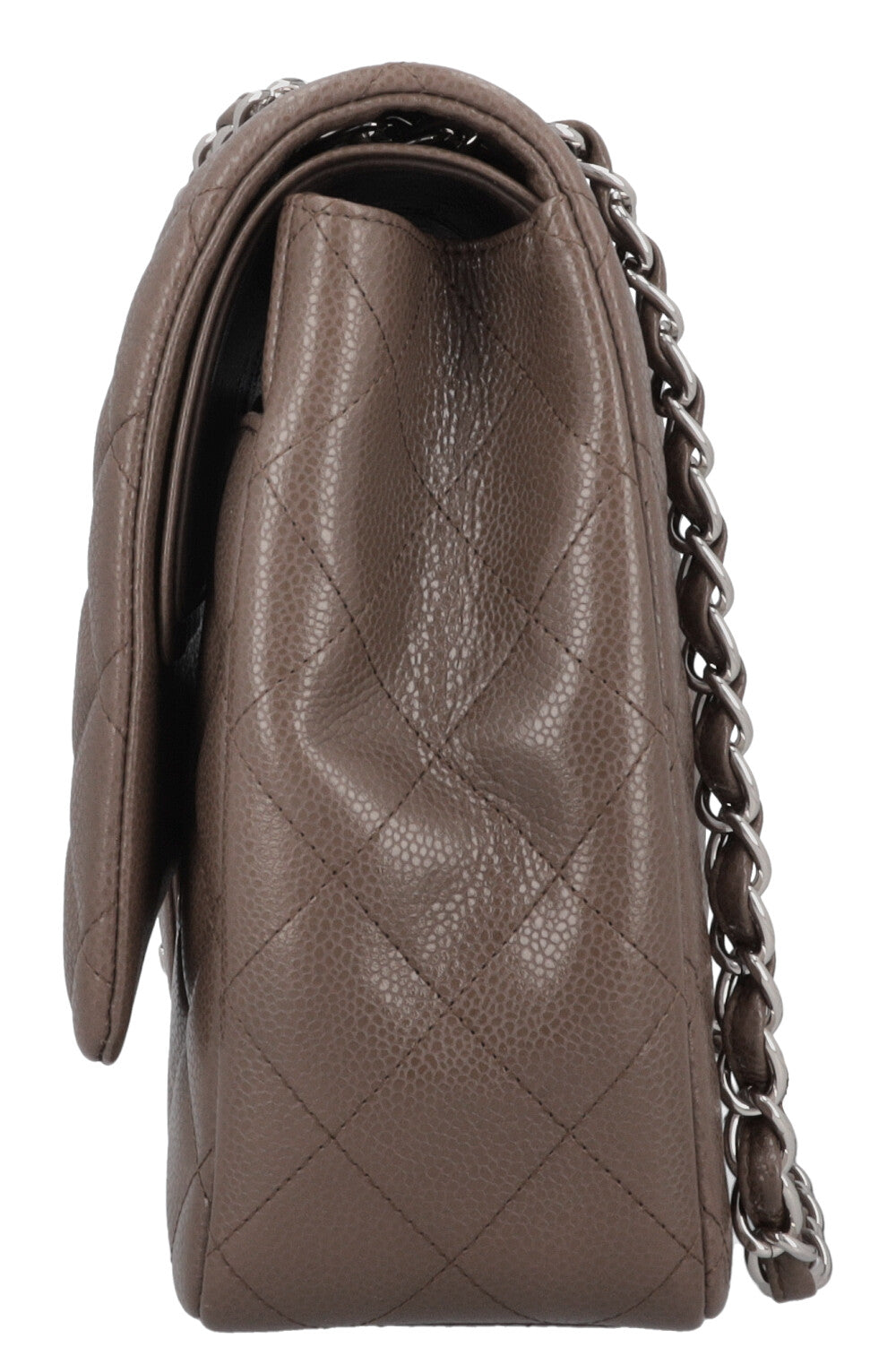 CHANEL Timeless Maxi Double Flap Khaki Caviar
