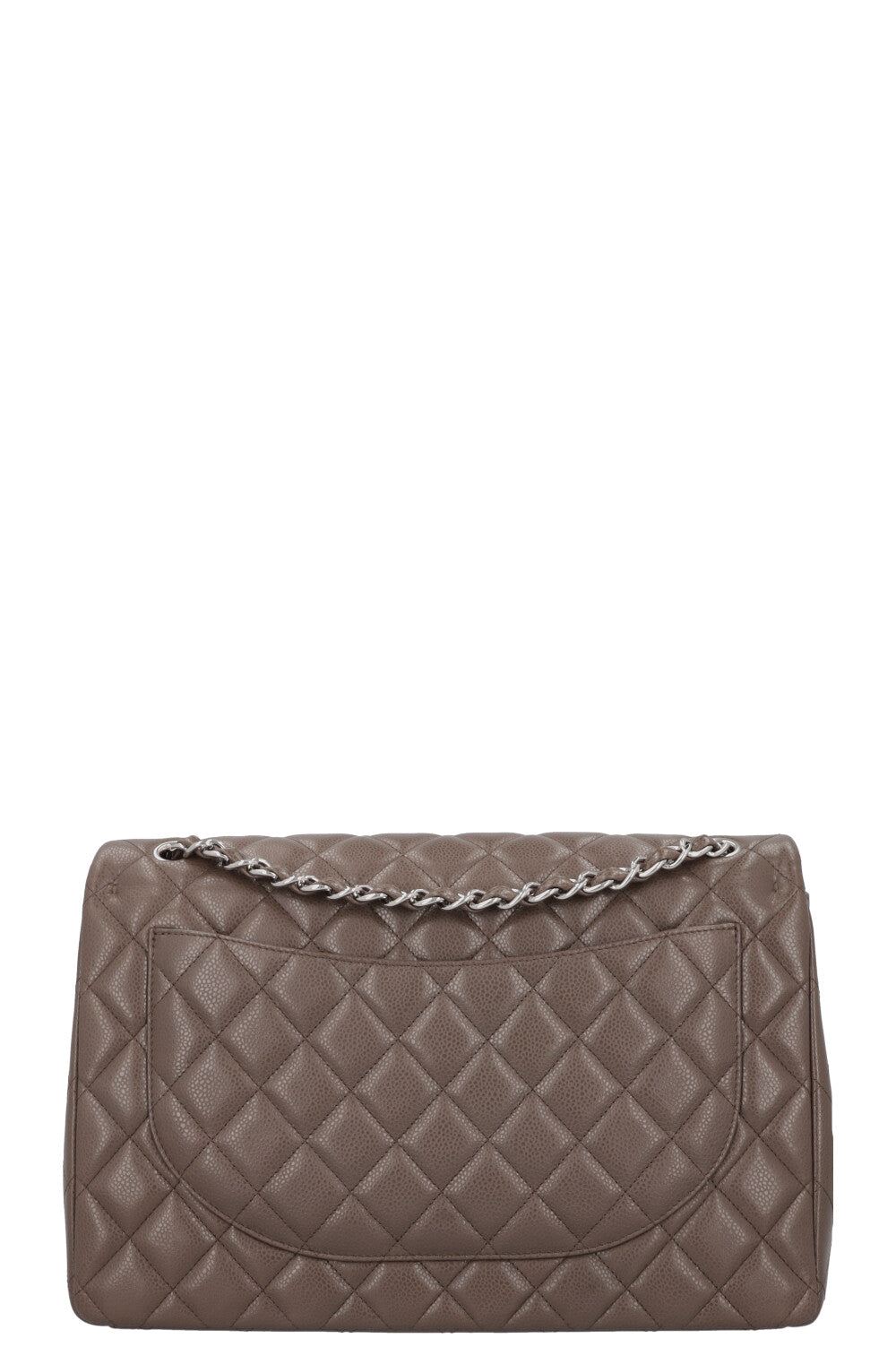 CHANEL Timeless Maxi Double Flap Khaki Caviar