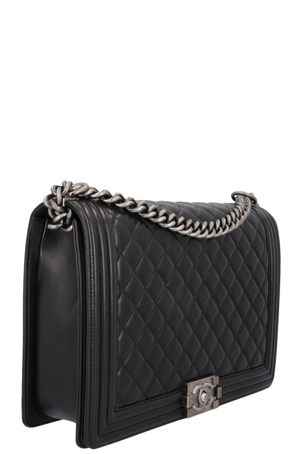 CHANEL Large Boy Bag Black Lambskin