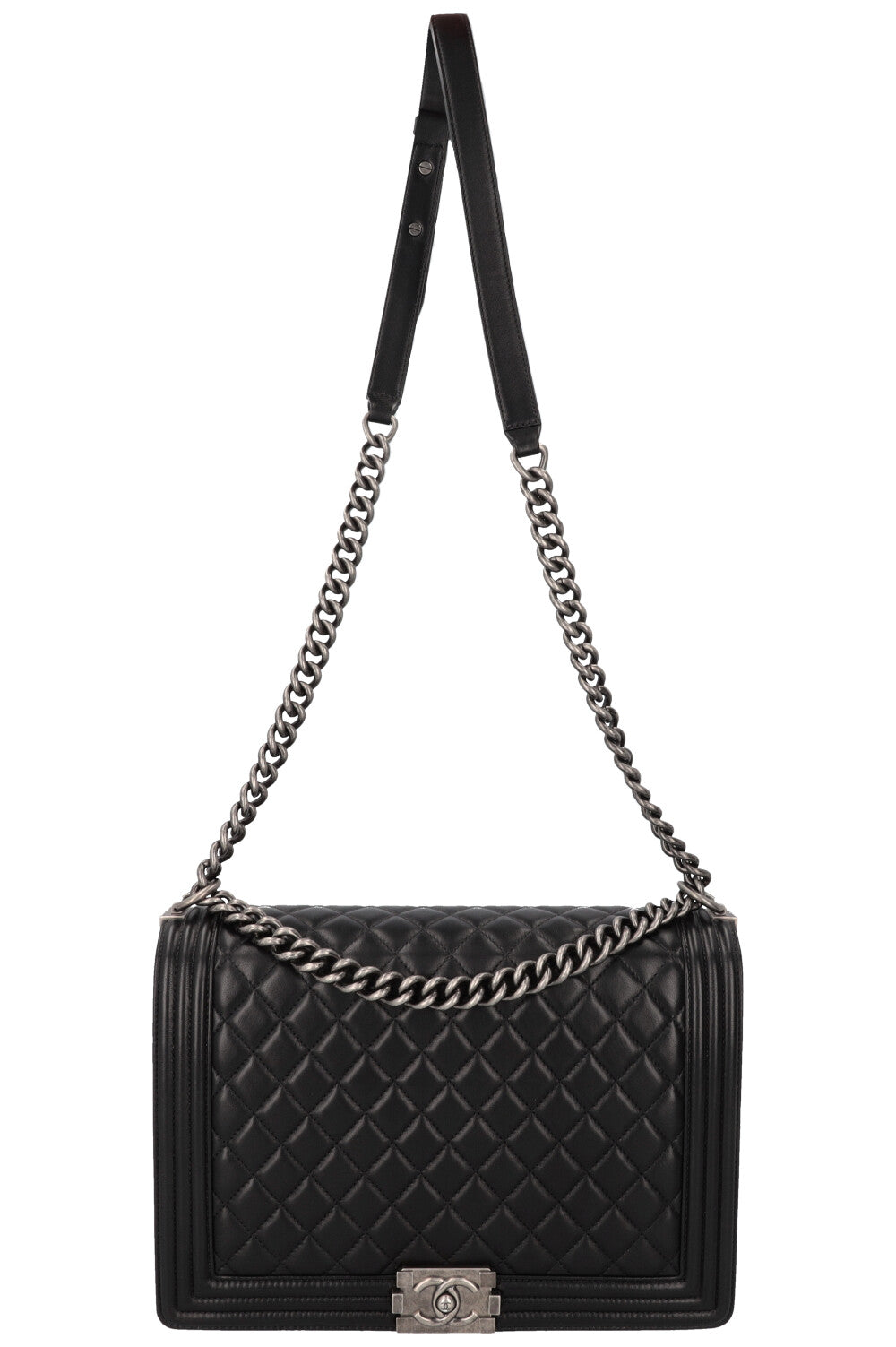 CHANEL Large Boy Bag Black Lambskin