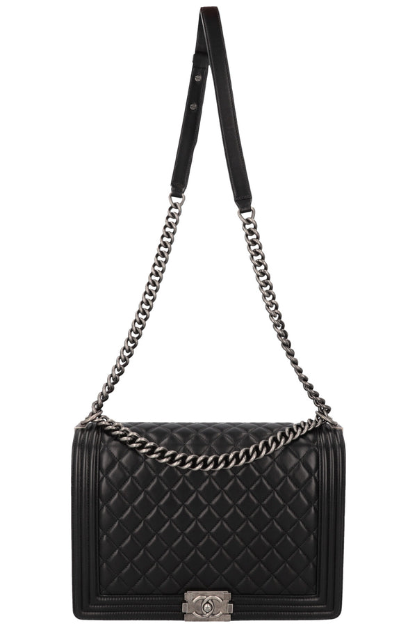 CHANEL Large Boy Bag Black Lambskin