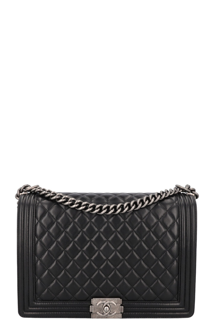 CHANEL Large Boy Bag Black Lambskin