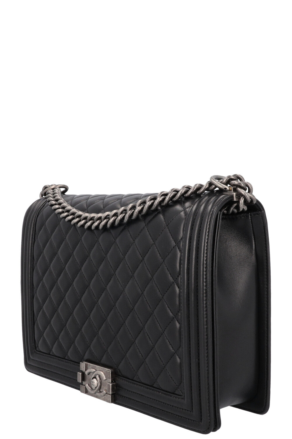 CHANEL Large Boy Bag Black Lambskin