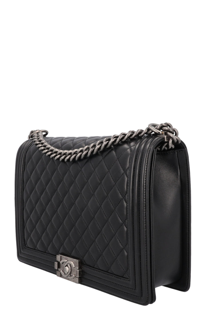 CHANEL Large Boy Bag Black Lambskin