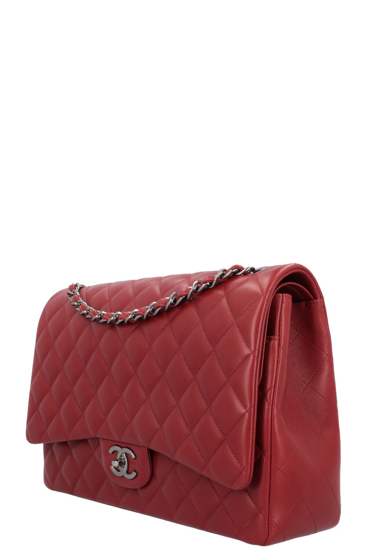 CHANEL Timeless Maxi Double Flap Red Lambskin