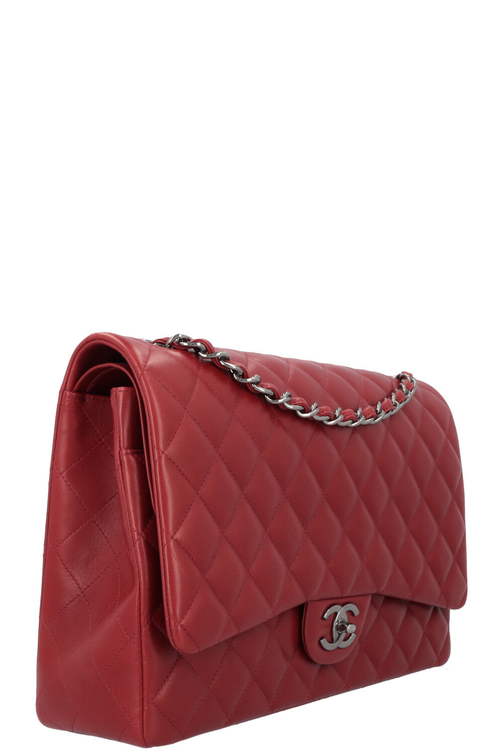 CHANEL Timeless Maxi Double Flap Red Lambskin