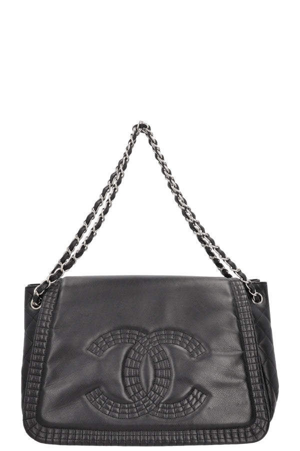 CHANEL CC Flap Bag Leather Black