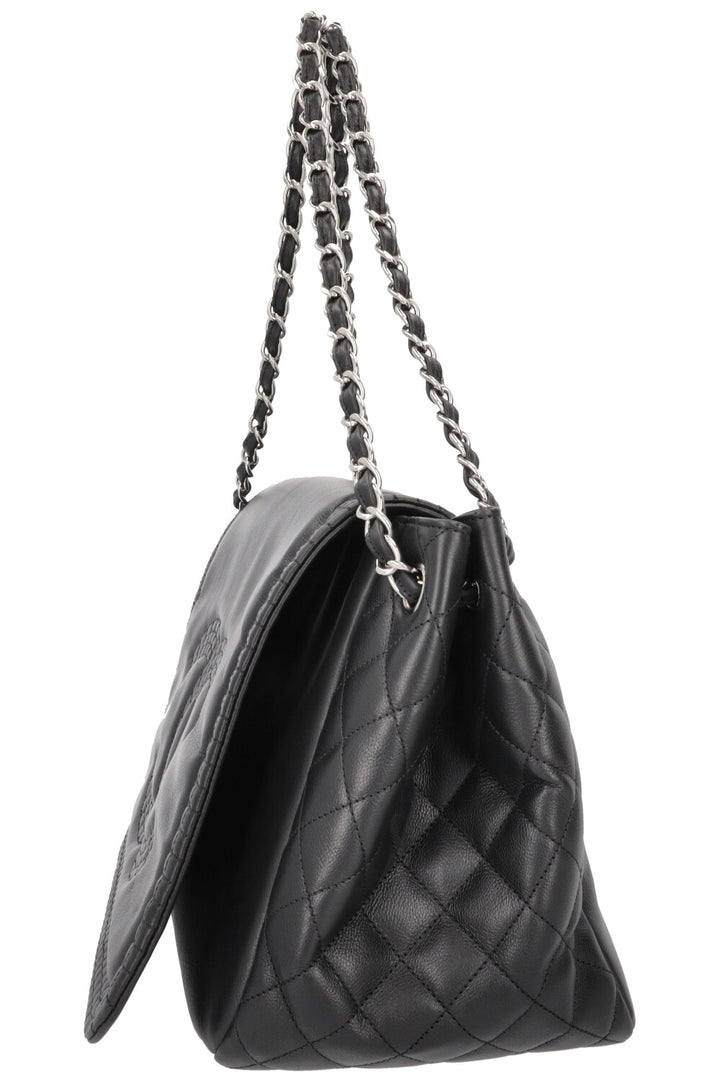 CHANEL CC Flap Bag Leather Black
