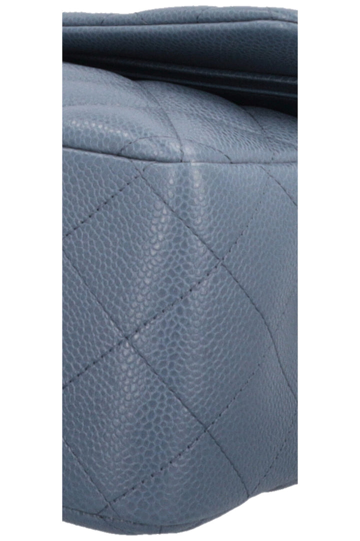 CHANEL Large Double Flap Bag Caviar Blue