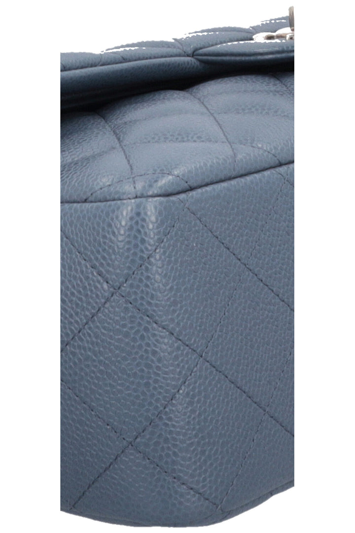 CHANEL Large Double Flap Bag Caviar Blue