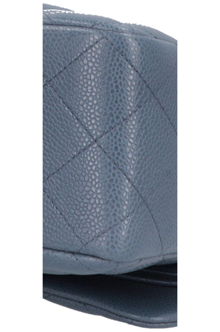 CHANEL Large Double Flap Bag Caviar Blue