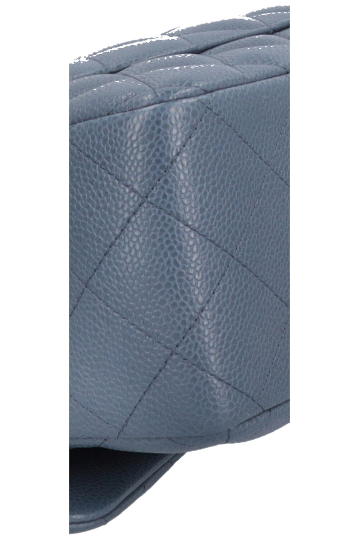 CHANEL Large Double Flap Bag Caviar Blue