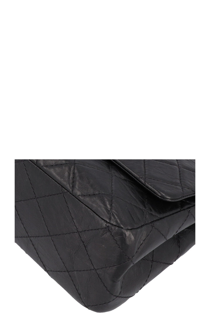CHANEL 2.55 Reissue Double Flap Maxi Leather Black