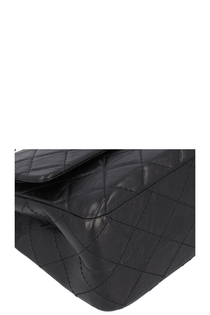 CHANEL 2.55 Reissue Double Flap Maxi Leather Black