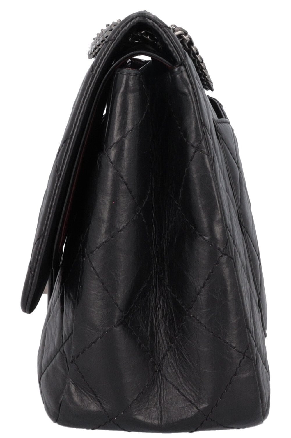 CHANEL 2.55 Reissue Double Flap Maxi Leather Black