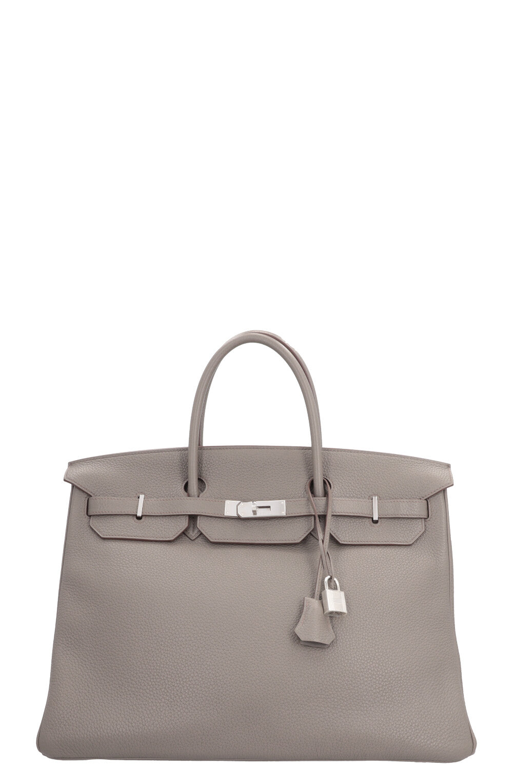 HERMÈS Birkin 40 Retourne Clemence Étain