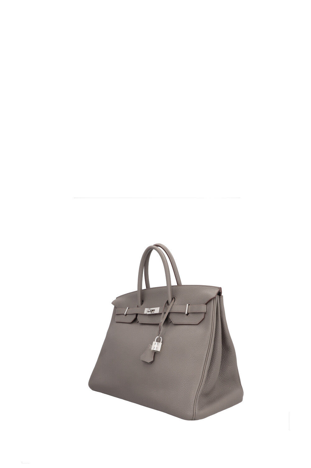 HERMÈS Birkin 40 Retourne Clemence Étain
