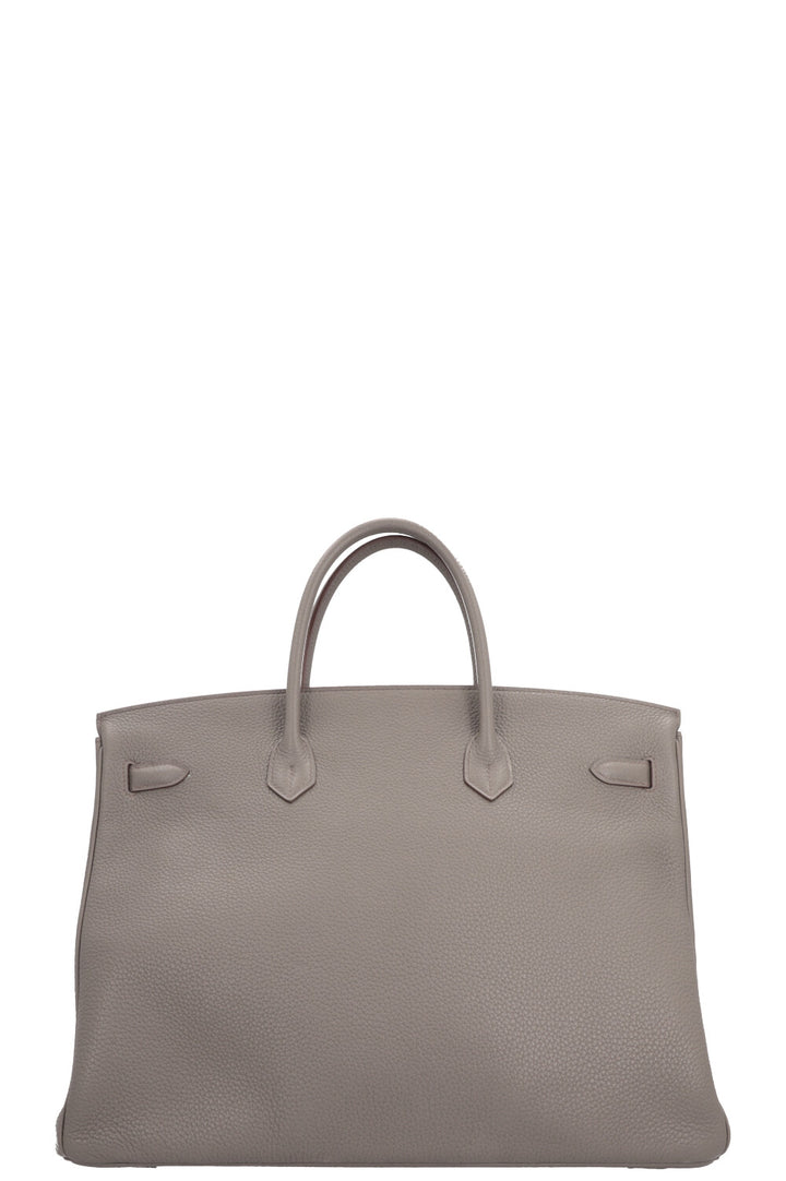 HERMÈS Birkin 40 Retourne Clemence Étain