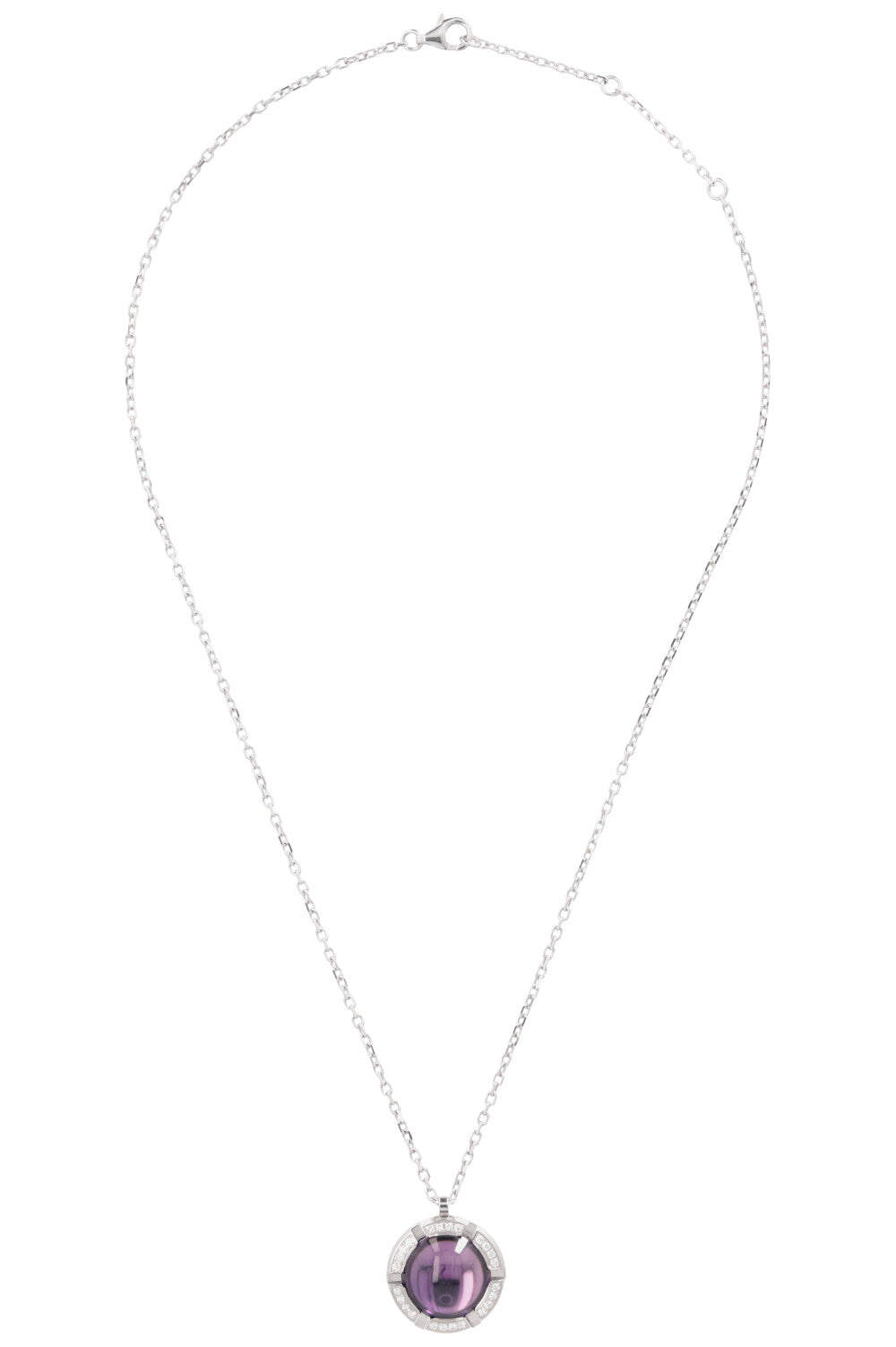 CHAUMET Necklace Amethyst Diamond 18k White Gold