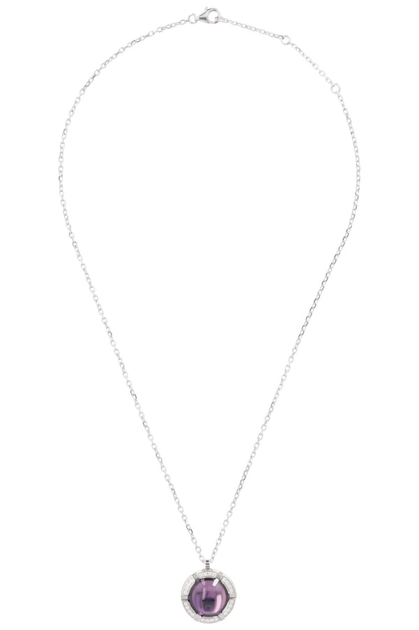 CHAUMET Necklace Amethyst Diamond 18k White Gold