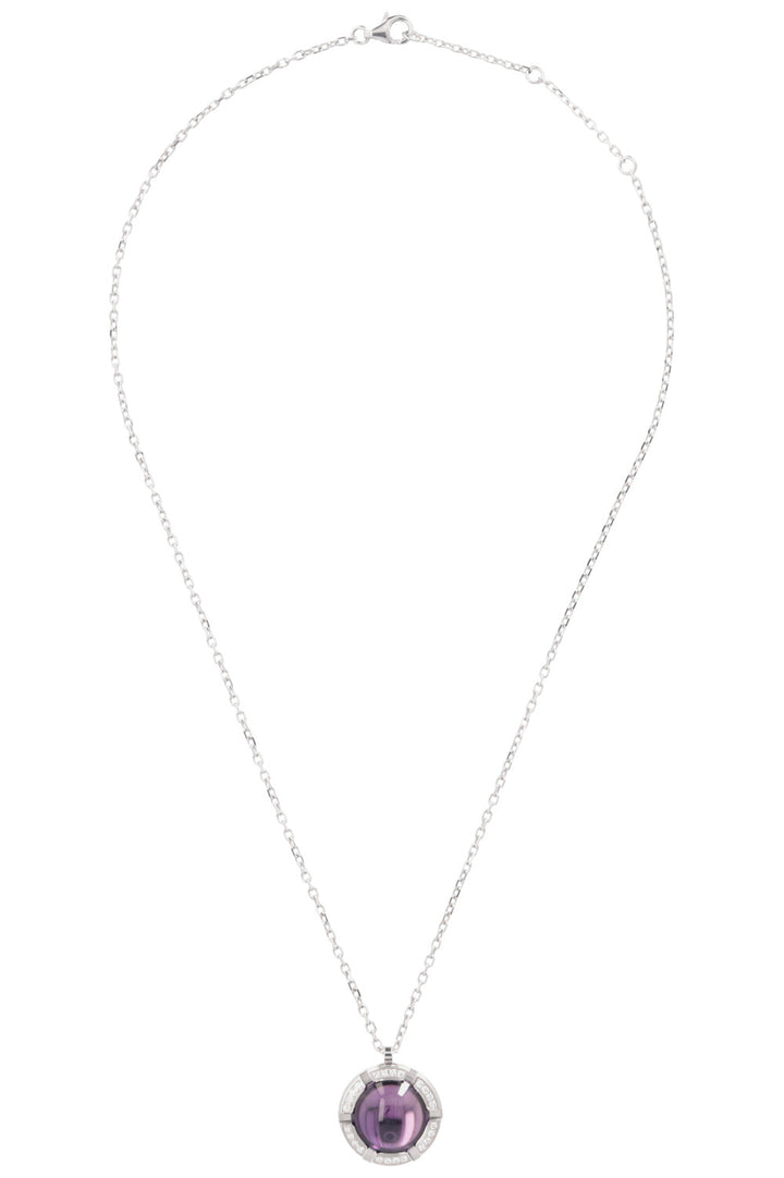 CHAUMET Necklace Amethyst Diamond 18k White Gold