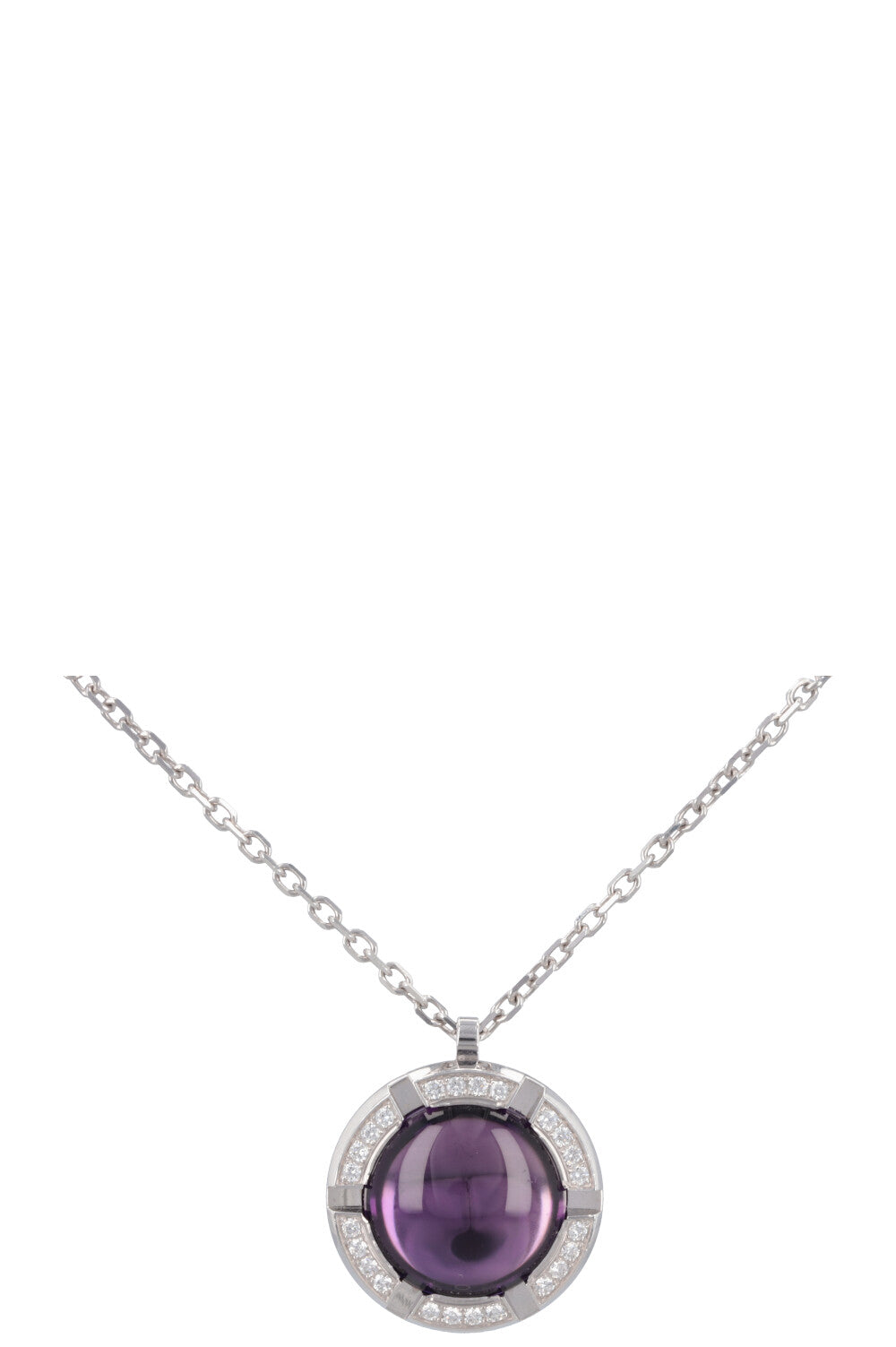 CHAUMET Necklace Amethyst Diamond 18k White Gold