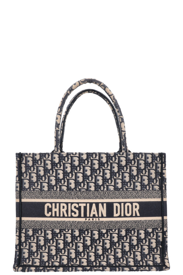 CHRISTIAN DIOR Medium Book Tote Oblique Blue