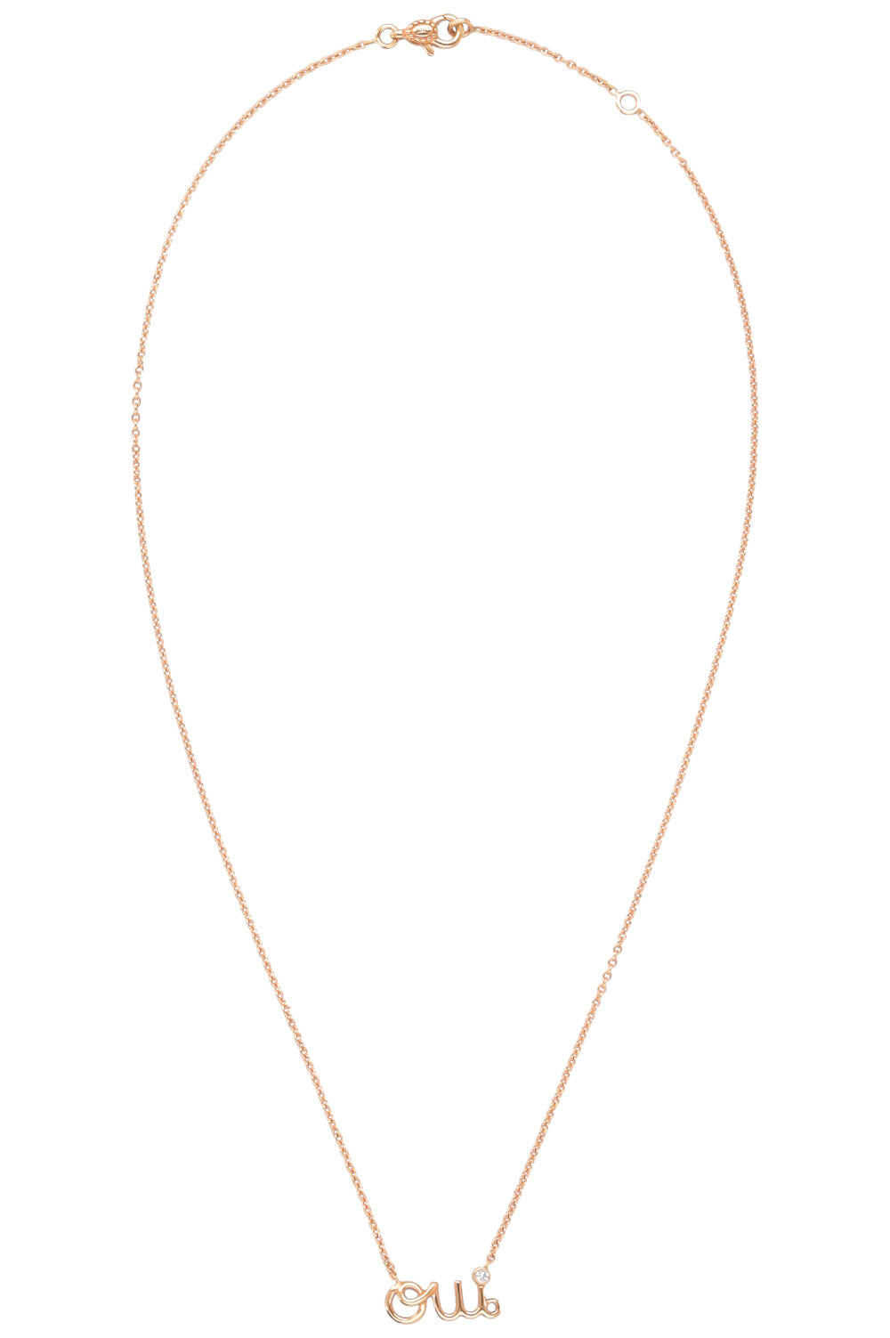 CHRISTIAN DIOR Dioramour Necklace 18k Rose Gold Diamond