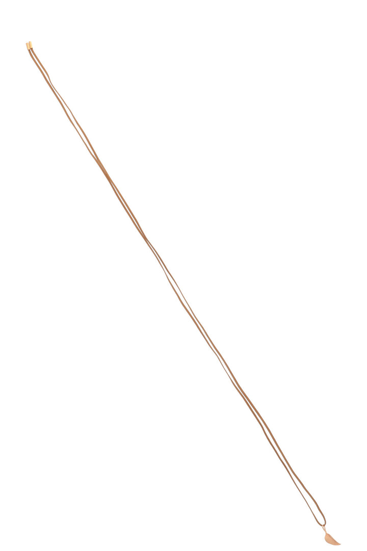 OLE LYNGGAARD Leave Pendant Necklace 18k Rose Gold