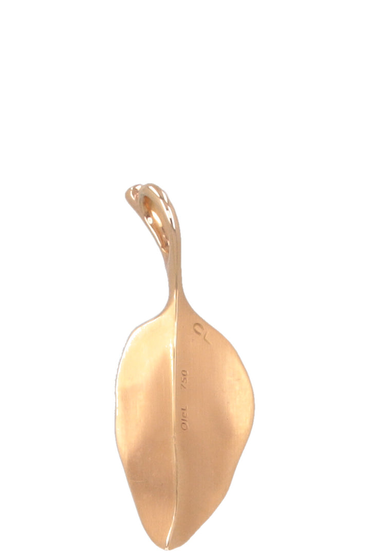 OLE LYNGGAARD Leave Pendant Necklace 18k Rose Gold