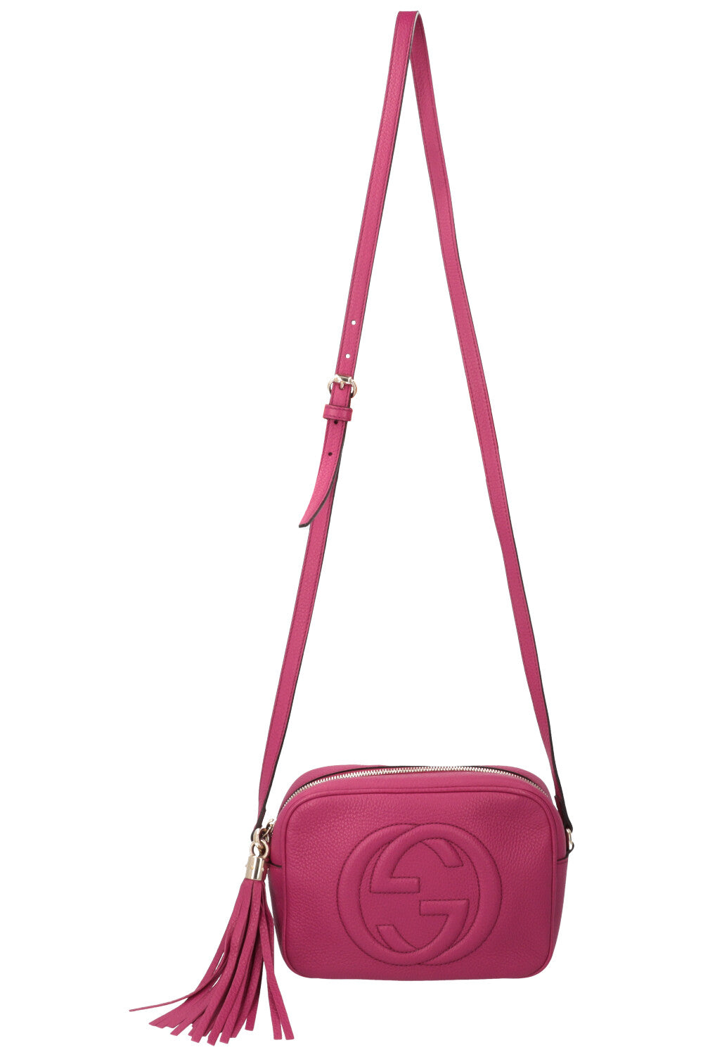 GUCCI Soho Disco Crossbody Bag Leather Fuchsia – REAWAKE