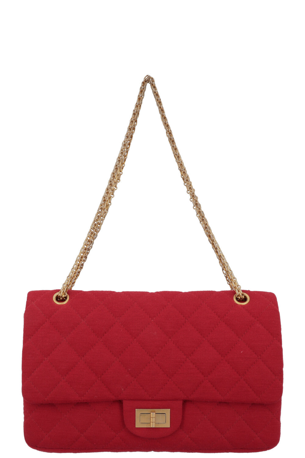 CHANEL 2.55 Reissue Double Flap Medium Canvas Red