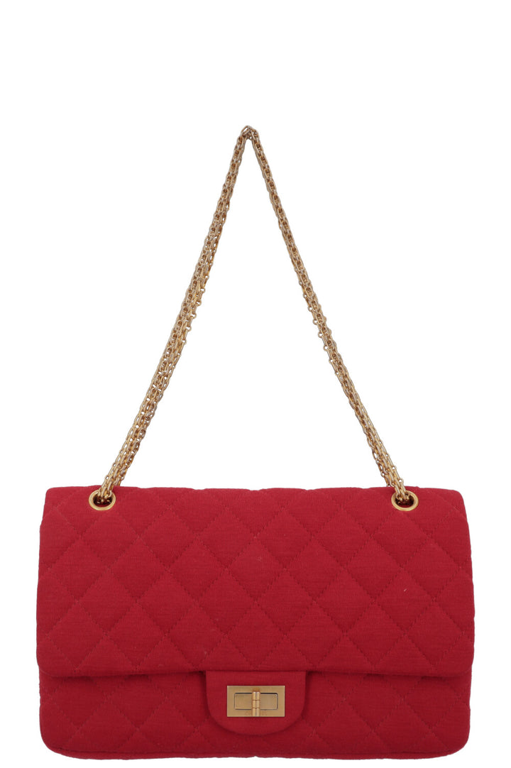 CHANEL 2.55 Reissue Double Flap Medium Canvas Red