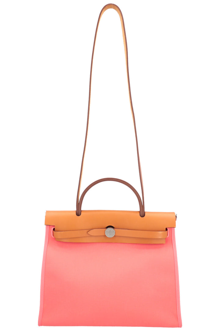 HERMÈS Herbag 31 Zip Vache Hunter Rose Azalee
