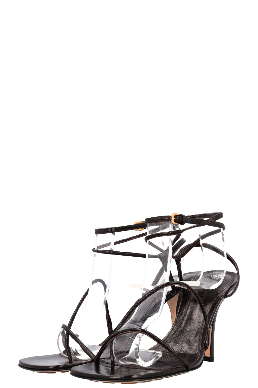 BOTTEGA VENETA Strap Heels Leather Brown