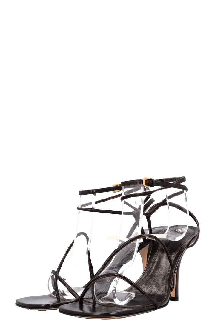 BOTTEGA VENETA Strap Heels Leather Brown