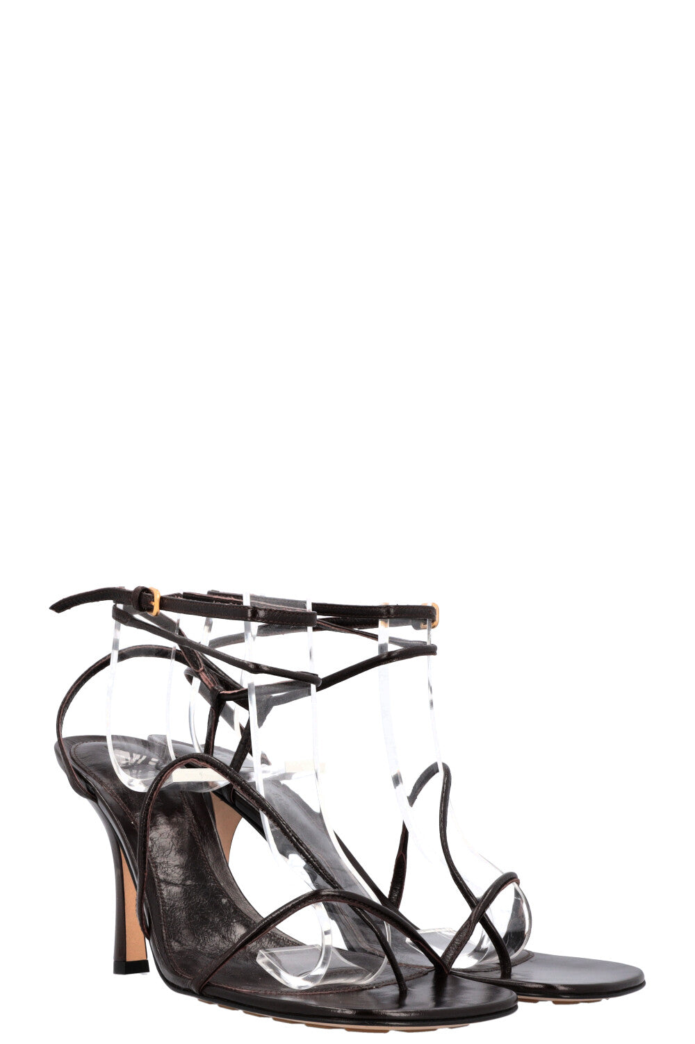 BOTTEGA VENETA Strap Heels Leather Brown